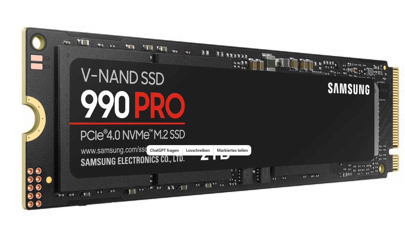 Samsung 990 PRO 2 TB Verpackung